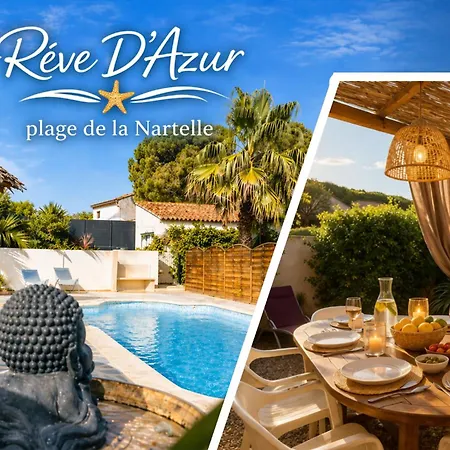 펜션 Reve D'Azur - Maison Julia 2 Chambres - Plage De La Nartelle - Arrivee 17H - 20H Maximum - Sejour Au Calme - Caution 100E *